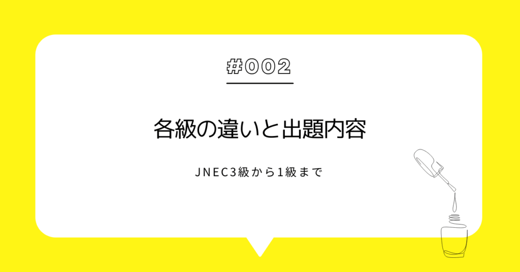 各級の違いと出題内容